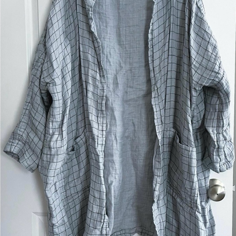 notPERFECTLINEN reversible cardigan jacket -2XL
